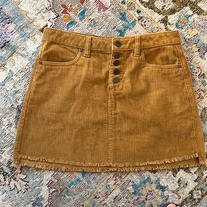 Mustard Corduroy Skirt